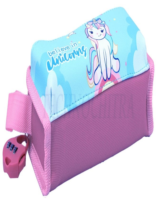 SHREE TECHNESH® Amazing Lock Password Unicorn Printed Pencil Pouch with Unicorn Pen for Girls - Image 4
